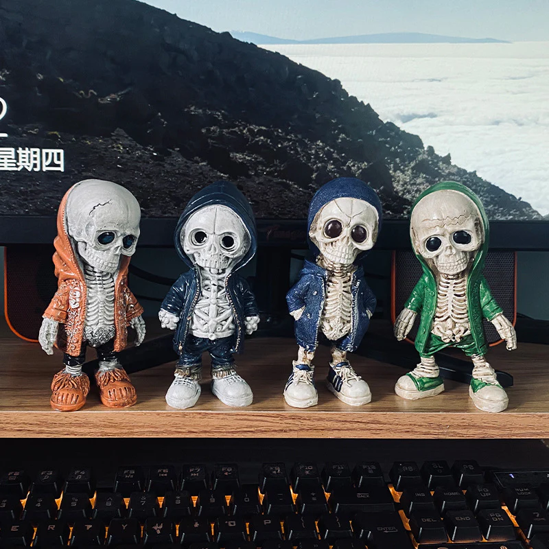 Zombie Ghost Halloween Hooded Skull Fashion Decorative Ornament - Image 2