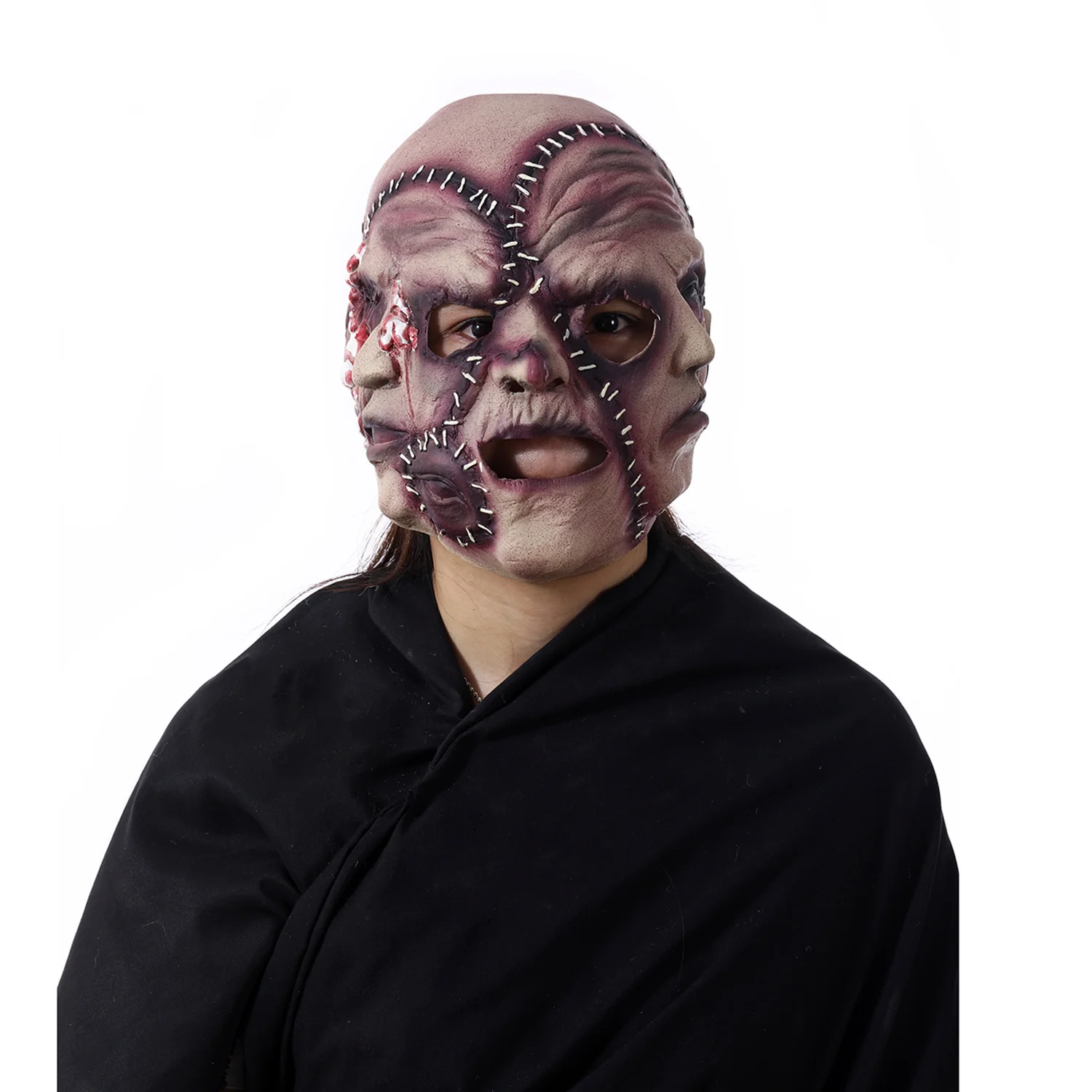 Halloween Three-sided Grimace Horror Mask Cosplay Mask Party Scary Mask Prop - Image 2
