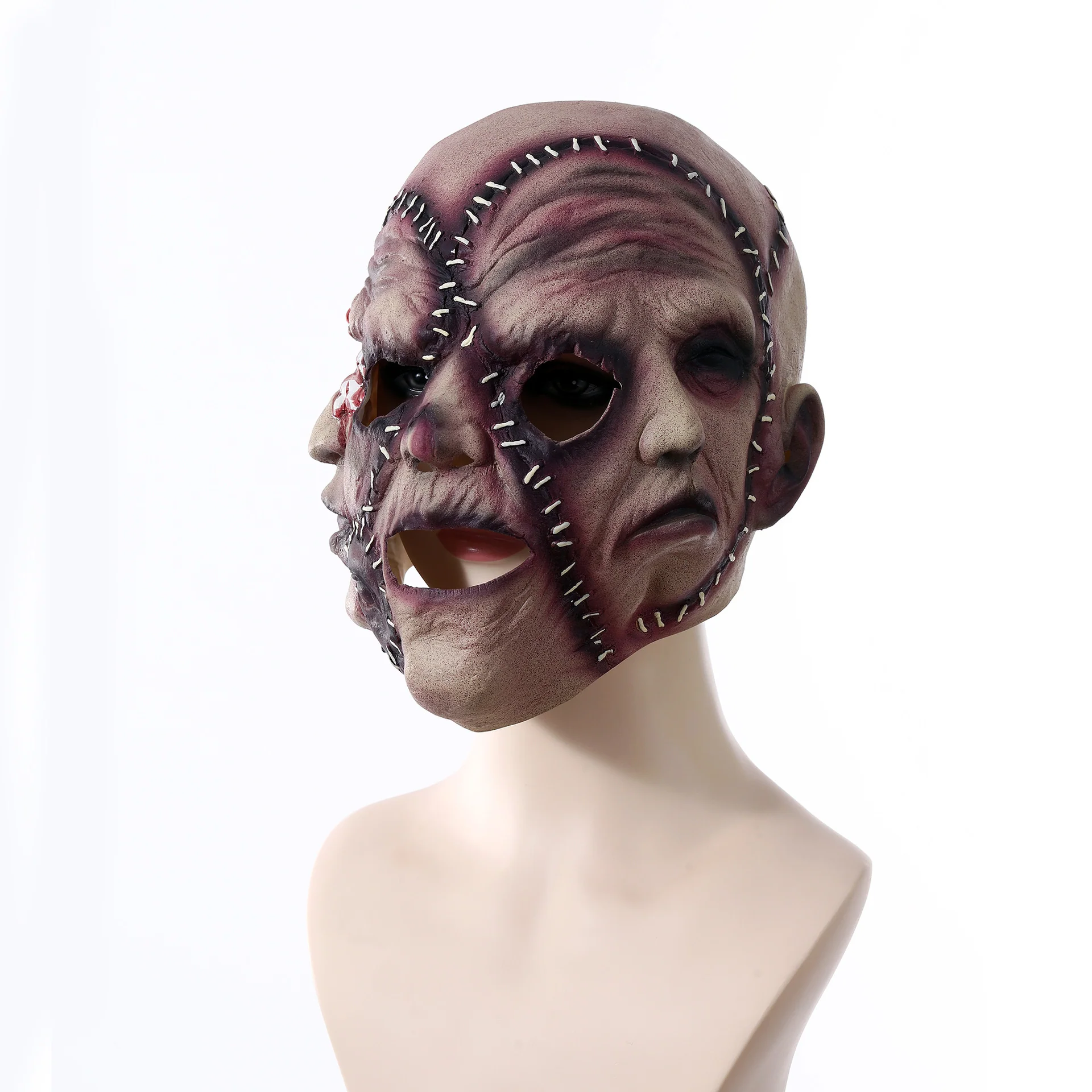 Halloween Three-sided Grimace Horror Mask Cosplay Mask Party Scary Mask Prop - Image 7