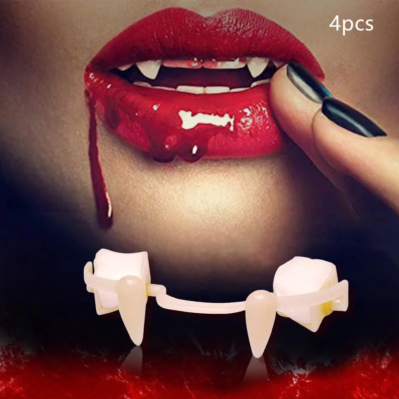 Halloween Vampire Teeth Retractable Fangs Masquerade Party Horror Zombie Teeth Cosplay Costume Props - Image 6