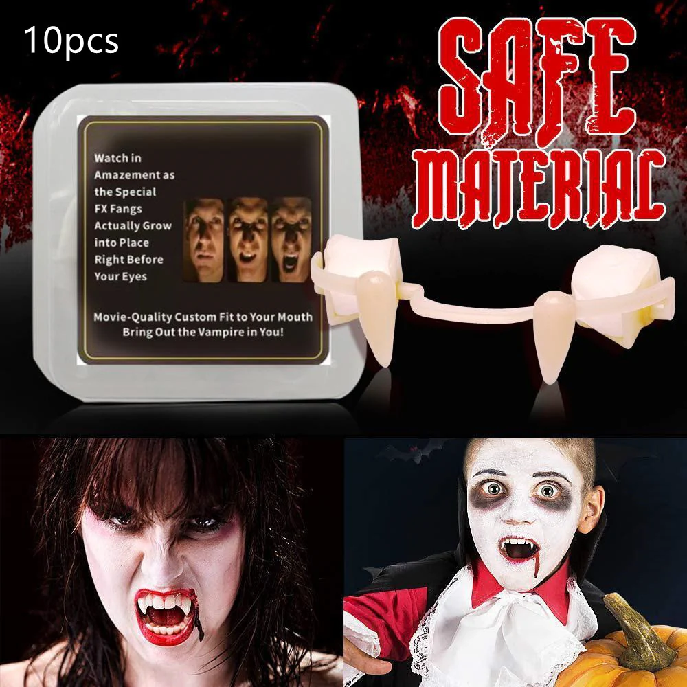 Halloween Vampire Teeth Retractable Fangs Masquerade Party Horror Zombie Teeth Cosplay Costume Props - Image 9