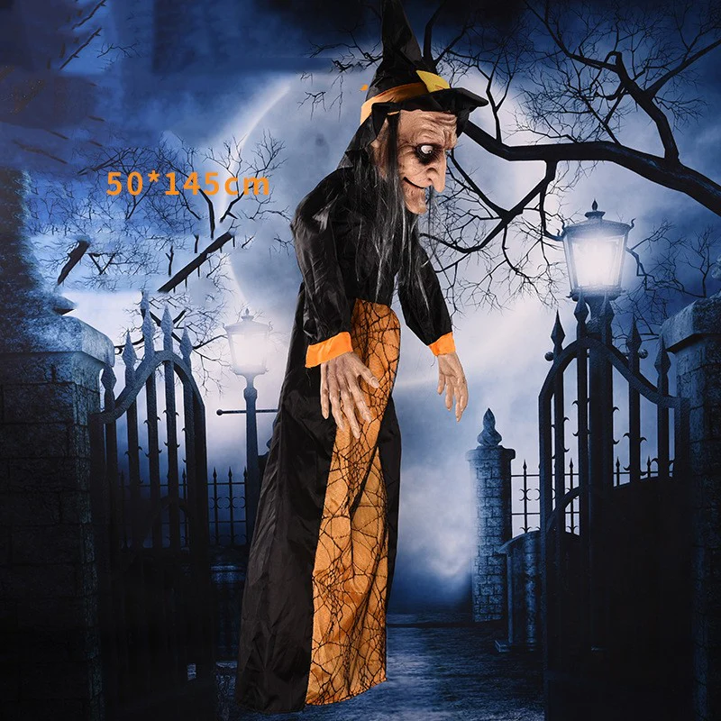 Halloween Voice-activated Horror Electric Witch Toy Ghost Festival Bar Outdoor Decorations Arrangement Props - Image 6