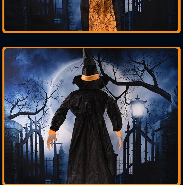 Halloween Voice-activated Horror Electric Witch Toy Ghost Festival Bar Outdoor Decorations Arrangement Props - Image 7