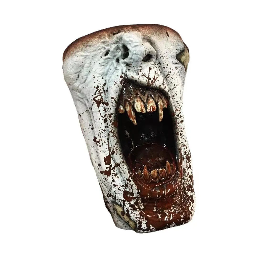 Handmade Gothic Vampire Half Face Mug - Image 6