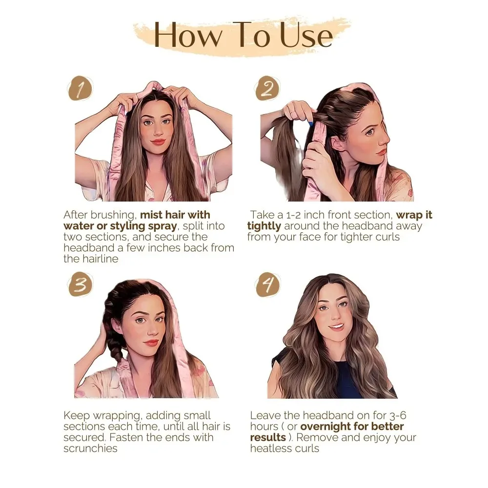 Heatless Hair Curler Set with Optional Bonnet - Image 5