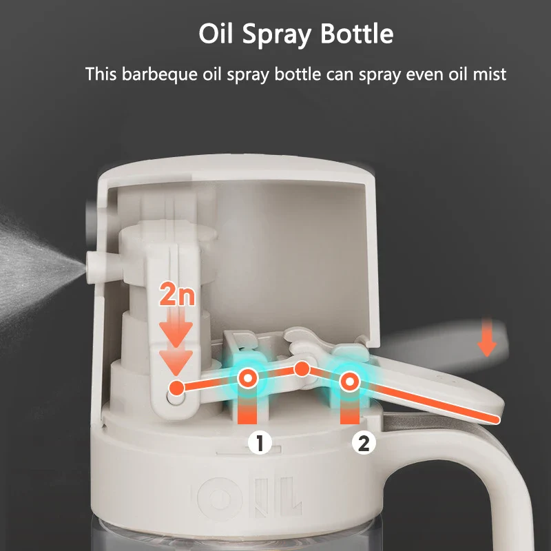 High Borosilicate Glass Olive Oil Spray Dispenser Bottle 250ml - Image 4