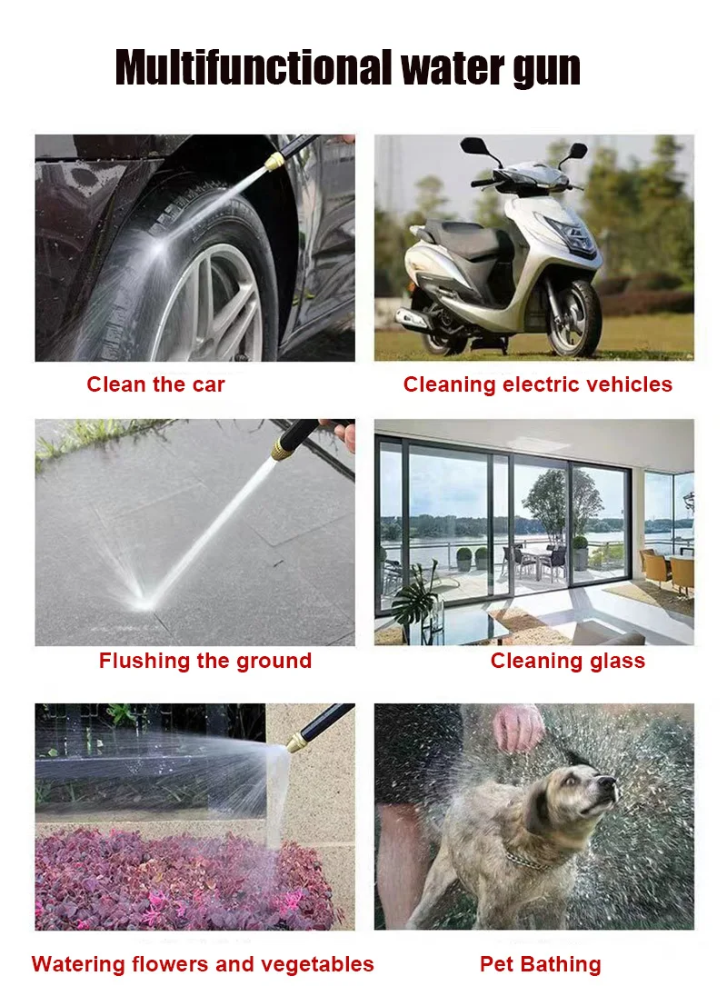 High-Pressure Portable Water Gun for Car Wash and Garden Watering - Image 2