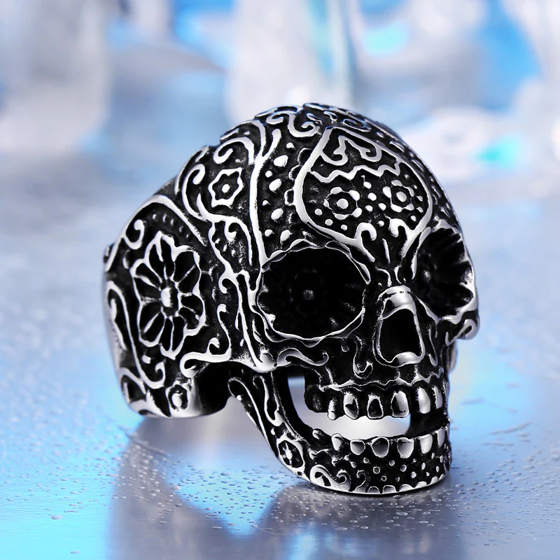 Hip Hop Skull Ring Trendy Men's Personality Ring Punk - Image 2