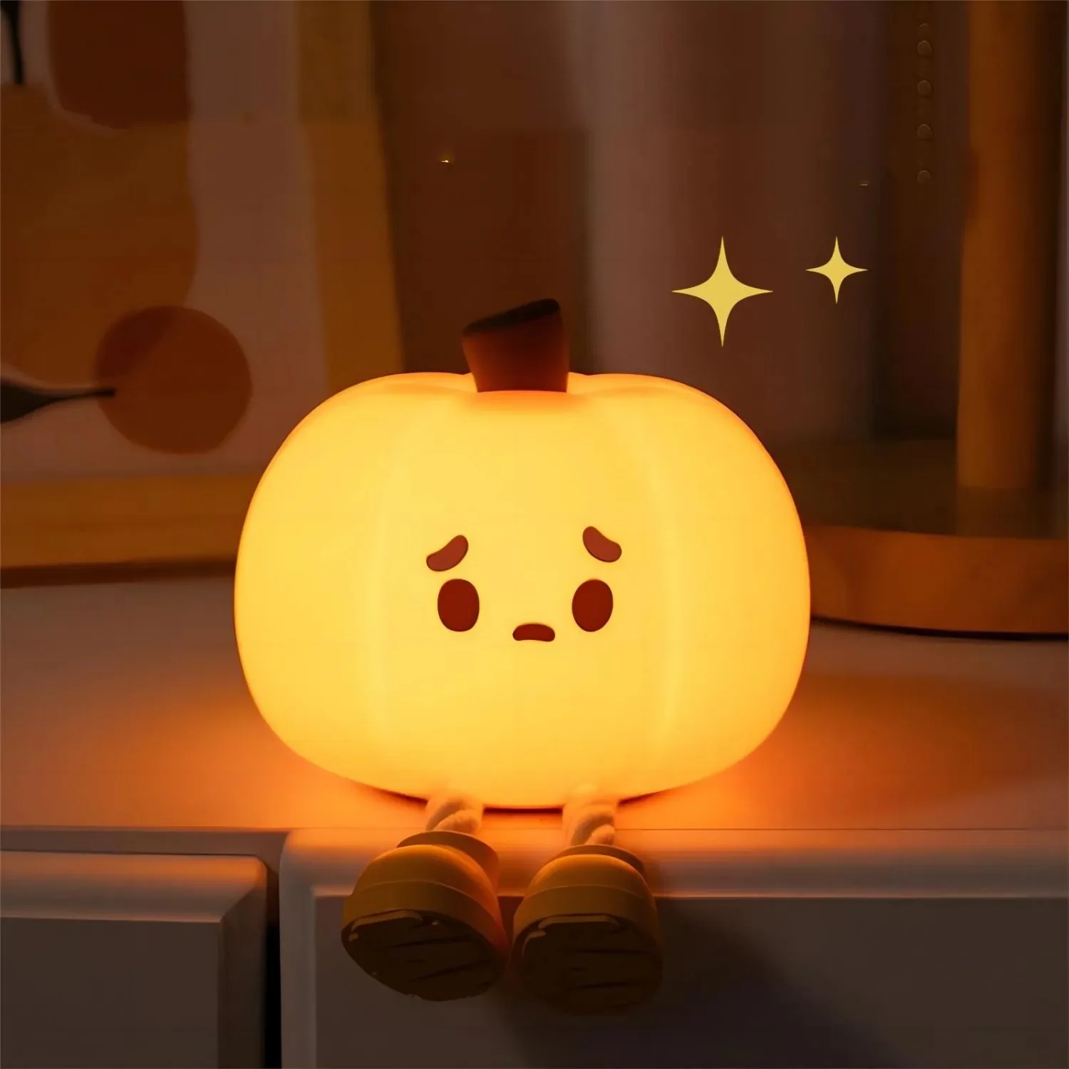 Home Decor Halloween Pumpkin Night Light Cute Soft Silicone Lamp Touch - Image 6