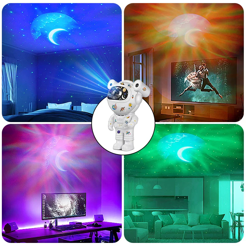 Kids' Astronaut Star Paintable DIY Projector Night Light - Image 3