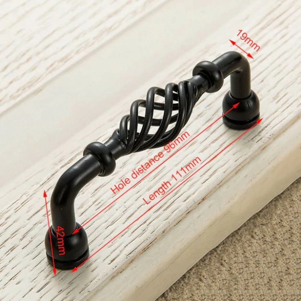 Kitchen Cabinet Door Handles Cupboard Drawer Black Handles Furniture - Image 15