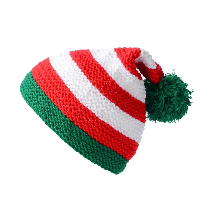 Knitted Wool Christmas Hat with Pom-Pom - Image 3