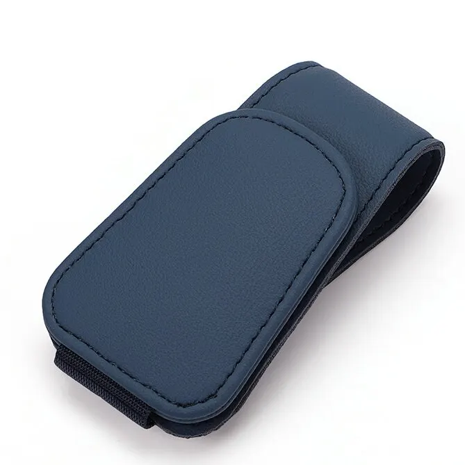 Leather Car Sun Visor Eyeglass Holder with Magnetic Closure - Image 11