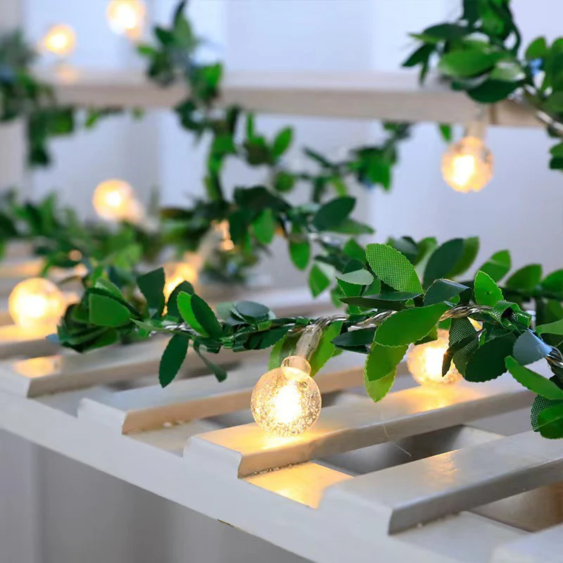 LED Light String Simulation Green Leaf Vine - Image 3