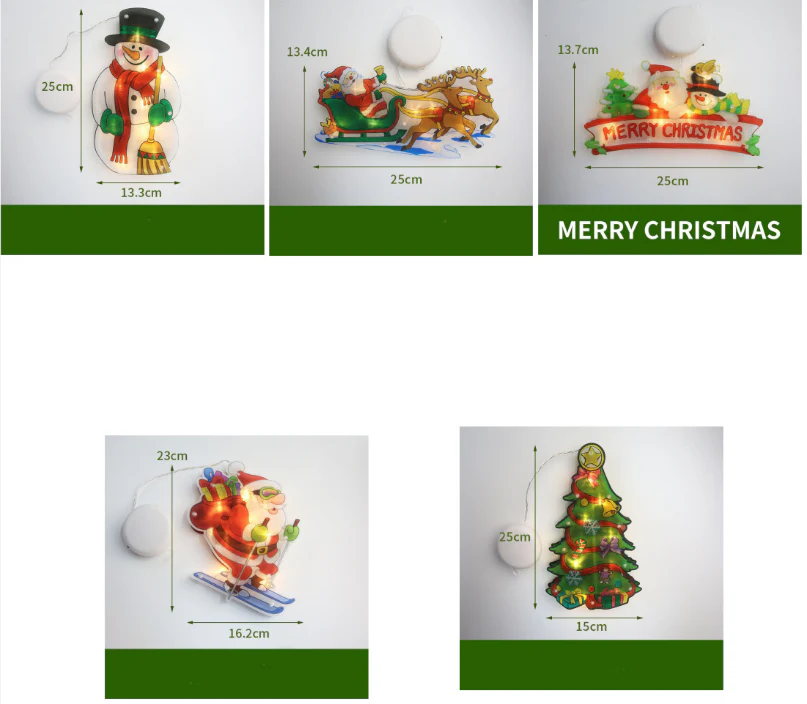 LED Suction Cup Window Hanging Lights Christmas Decoration - Image 27