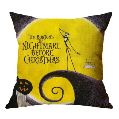 Halloween theme Linen Skull Throw Pillow Cover - Image 30