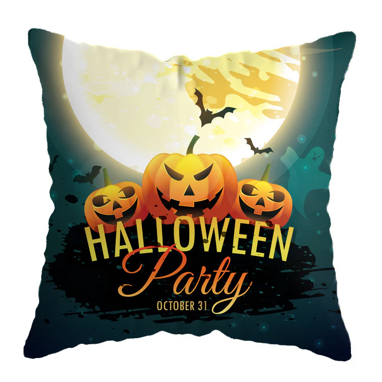 Halloween theme Linen Skull Throw Pillow Cover - Image 8