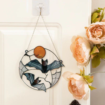 Moon Bat Decorative Acrylic Pendant - Image 4