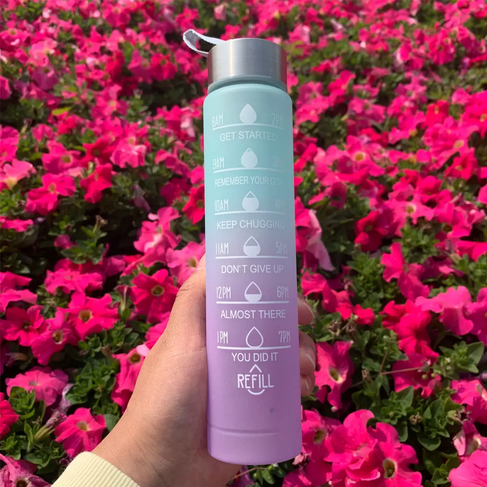 Motivational Sports Water Bottle with Time Marker - Image 16