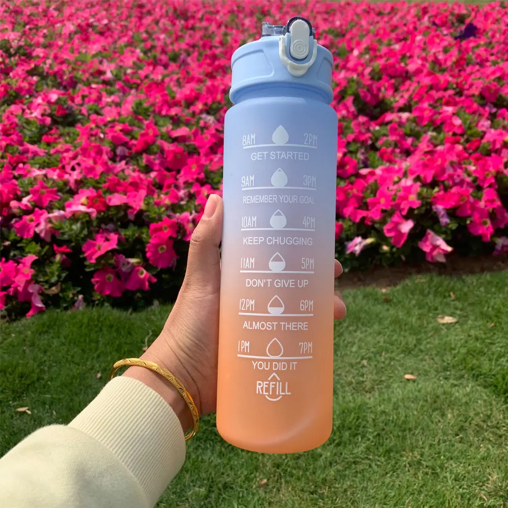 Motivational Sports Water Bottle with Time Marker - Image 19