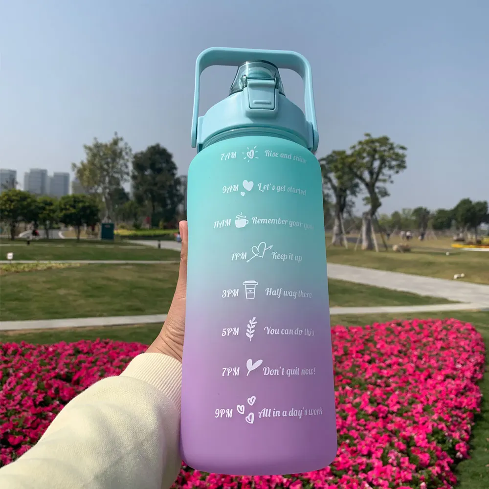 Motivational Sports Water Bottle with Time Marker - Image 22