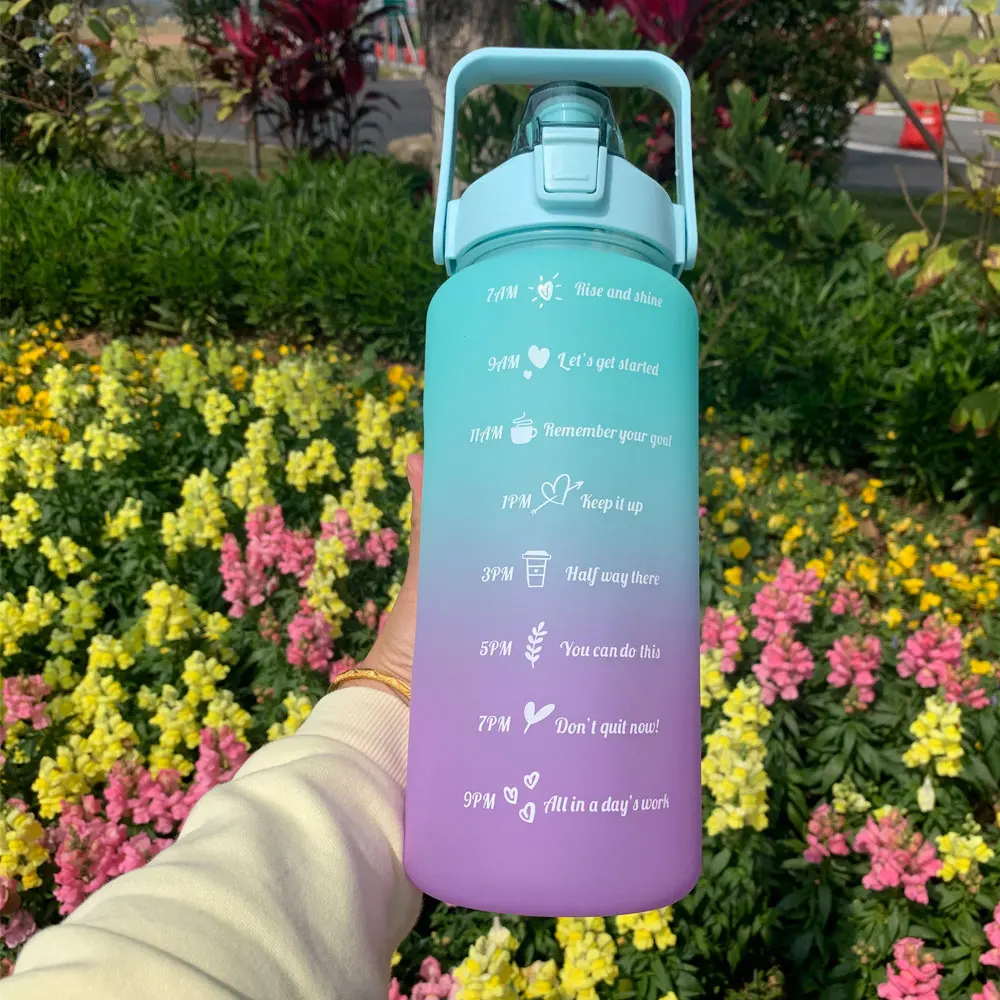 Motivational Sports Water Bottle with Time Marker - Image 3
