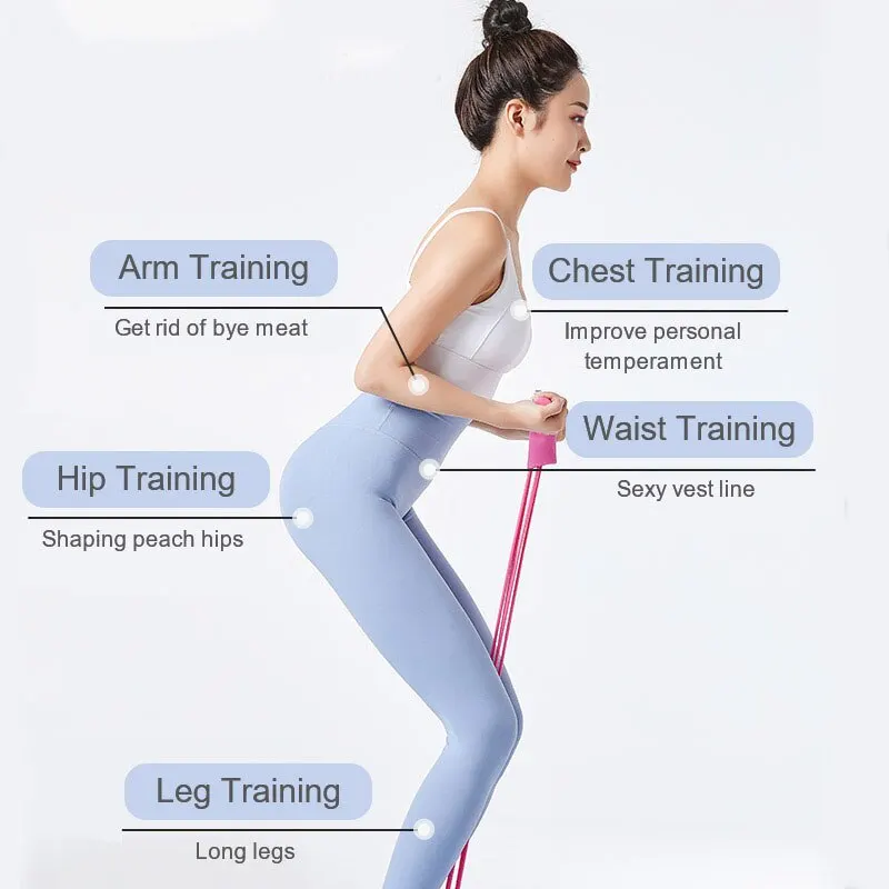 Multi-Function Tension Rope Bands with 4-Tube Elastic Pedal Puller - Image 4
