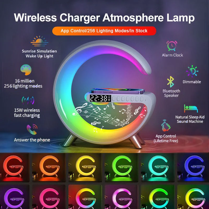 Multifunctional LED Lamp with Bluetooth Speakers Wireless Charger - Image 3