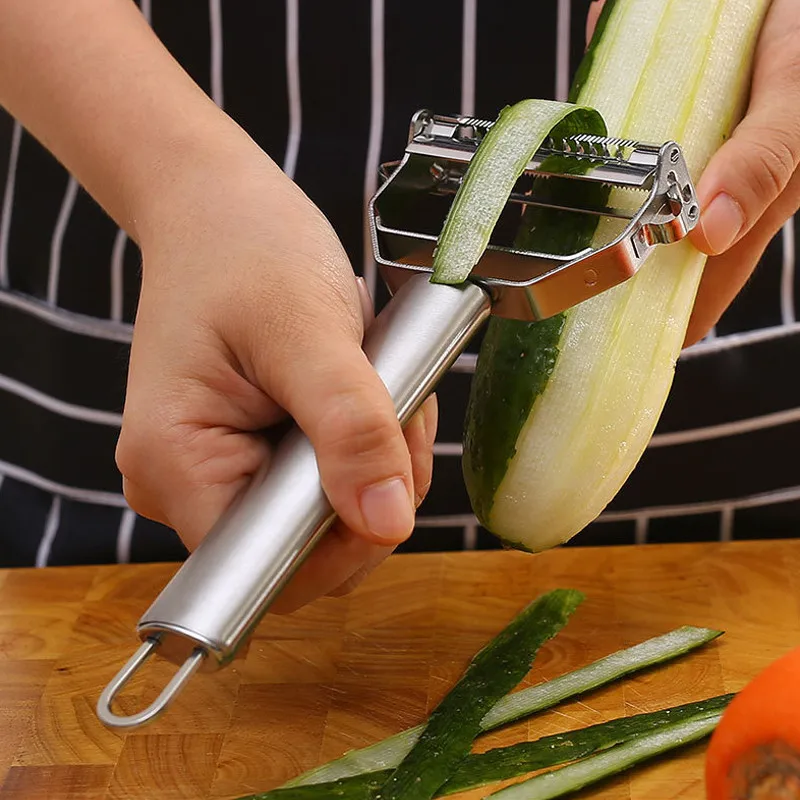 Multifunctional Stainless Steel Kitchen Vegetable and Fruit Peeler - Image 2
