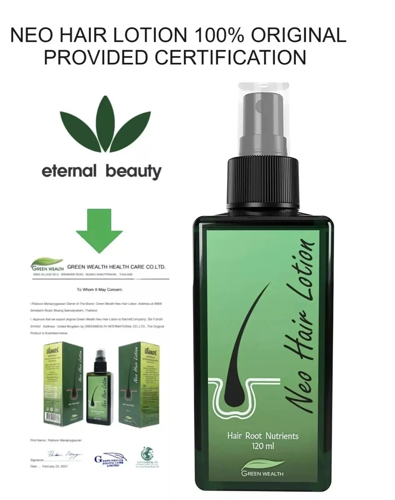 Neo Hair Lotion 120Ml 100% Original From Thailand - Image 2