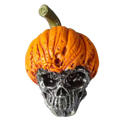 Evil Pumpkin Skull Halloween Ornament - Image 8