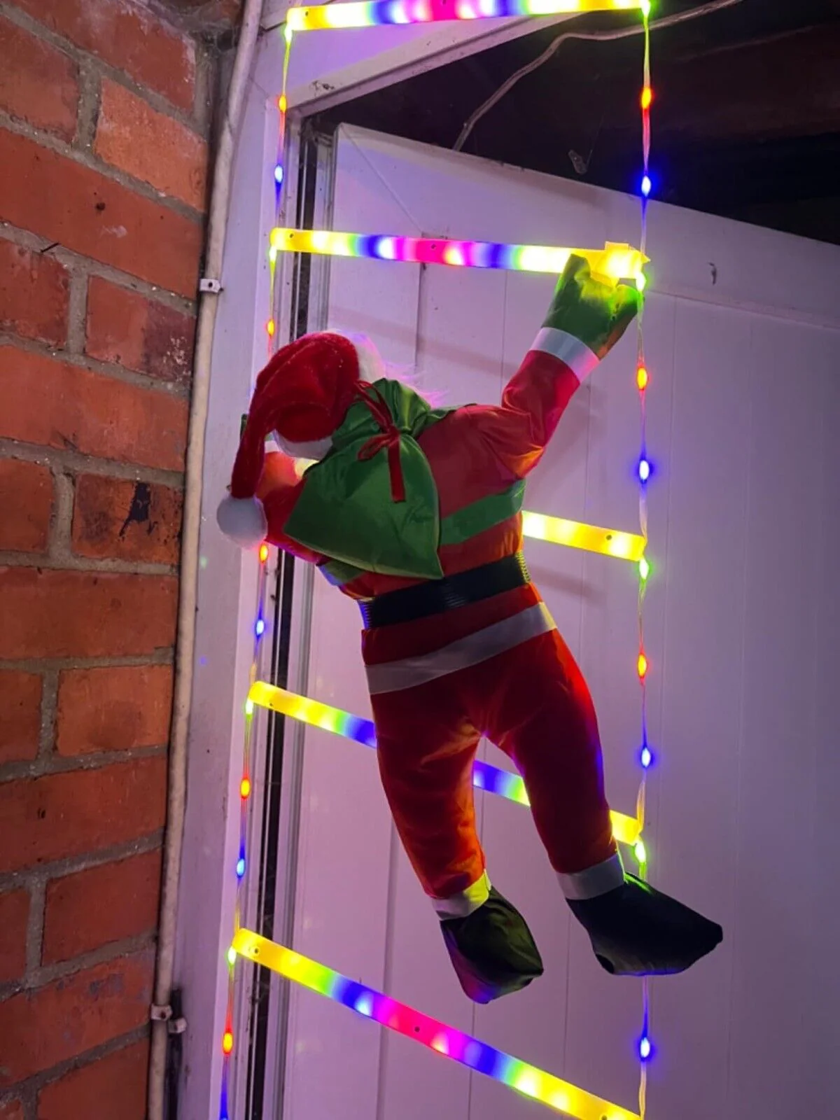 Nexvin 9.9Ft Ladder with Santa Claus LED Christmas Lights - Image 3