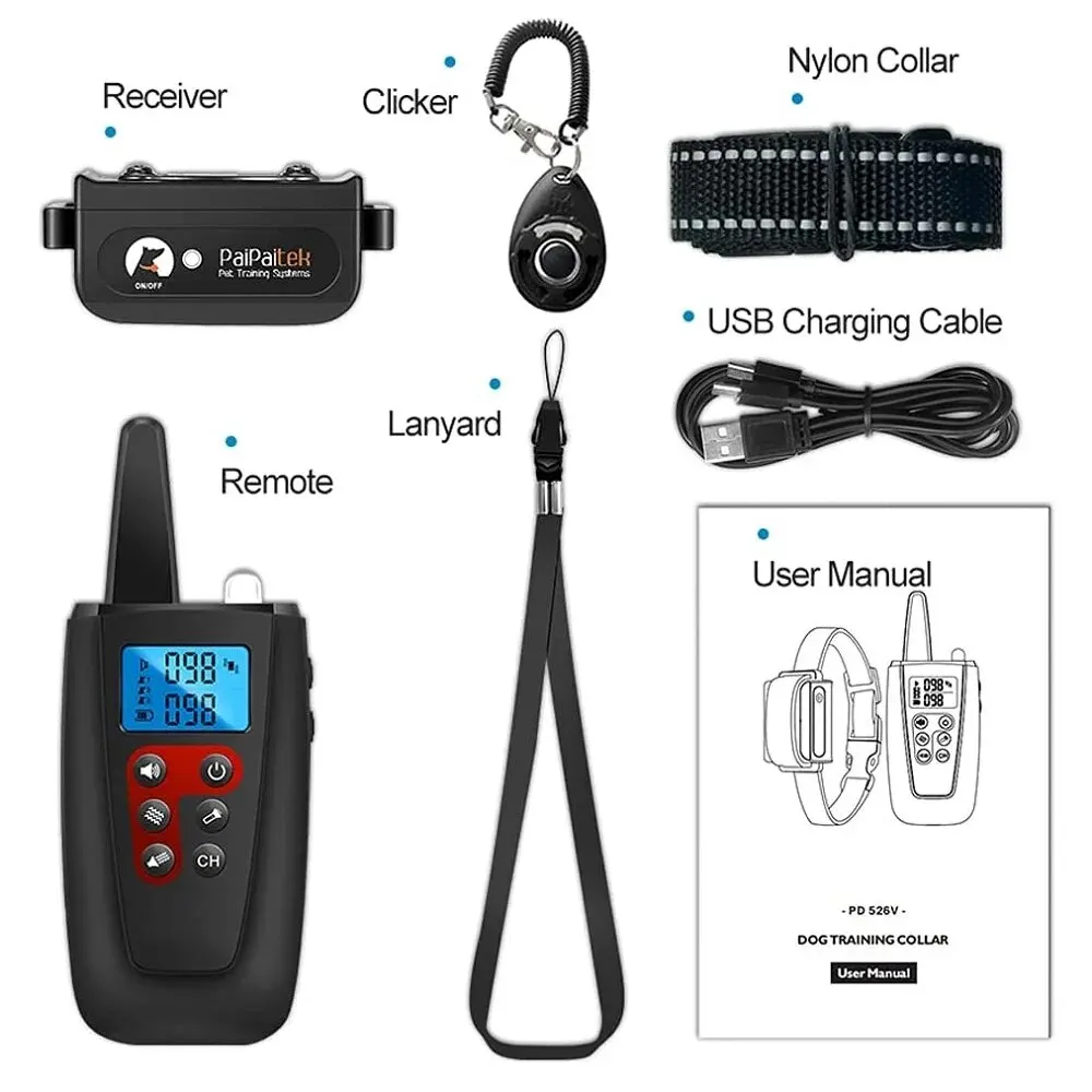No Shock Electric Dog Training Collar + Clicker - Image 6