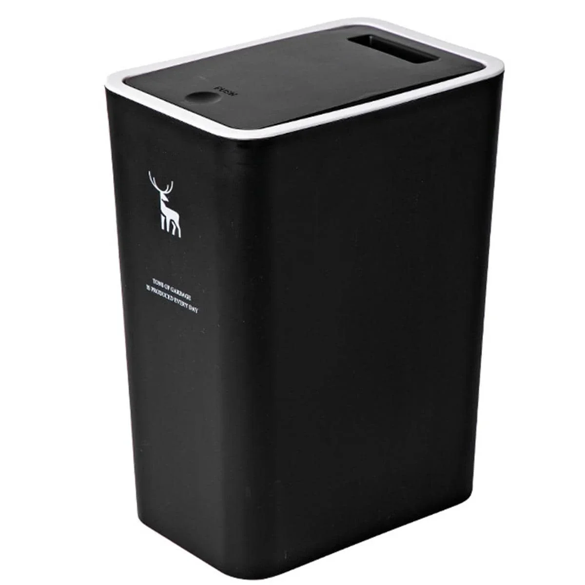 Nordic Style Rectangular Trash Can with Lid - Image 8