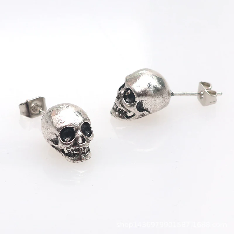 Personality Retro Skull Eardrops Earrings For Halloween - Image 3