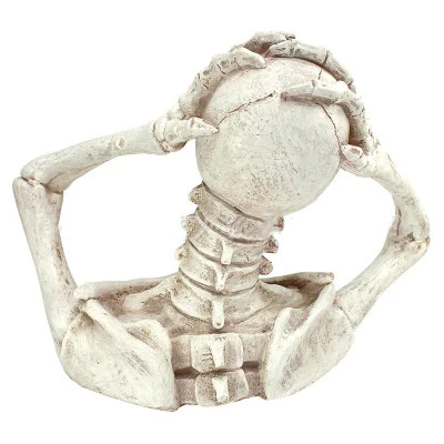 Screaming Skull Statue Garden Halloween Decoration - Image 4