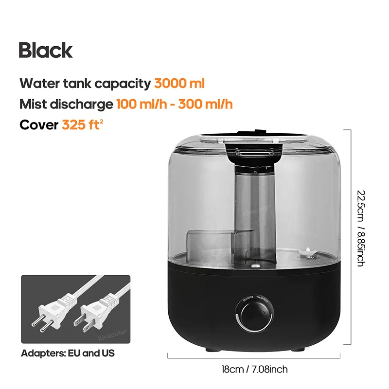 Professional 3L Air Humidifier with Remote Control Timer - Image 10