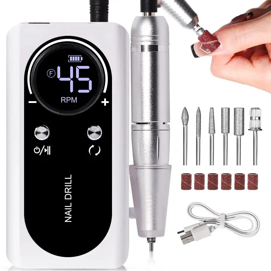 Professional 45,000RPM Electric Portable Nail Drill Machine