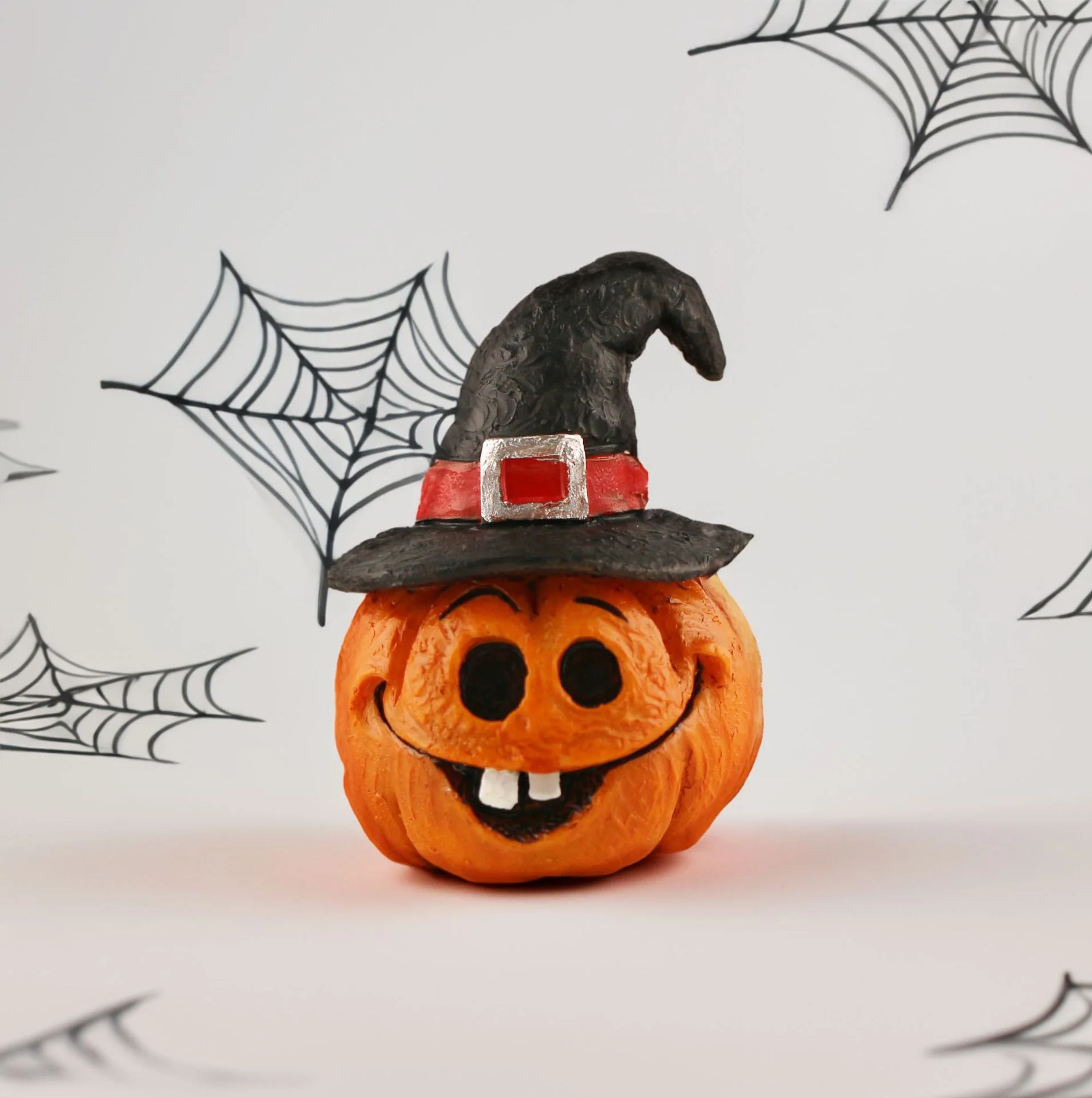 Pumpkin Head Ghost Halloween Scene Decoration Ornament - Image 4