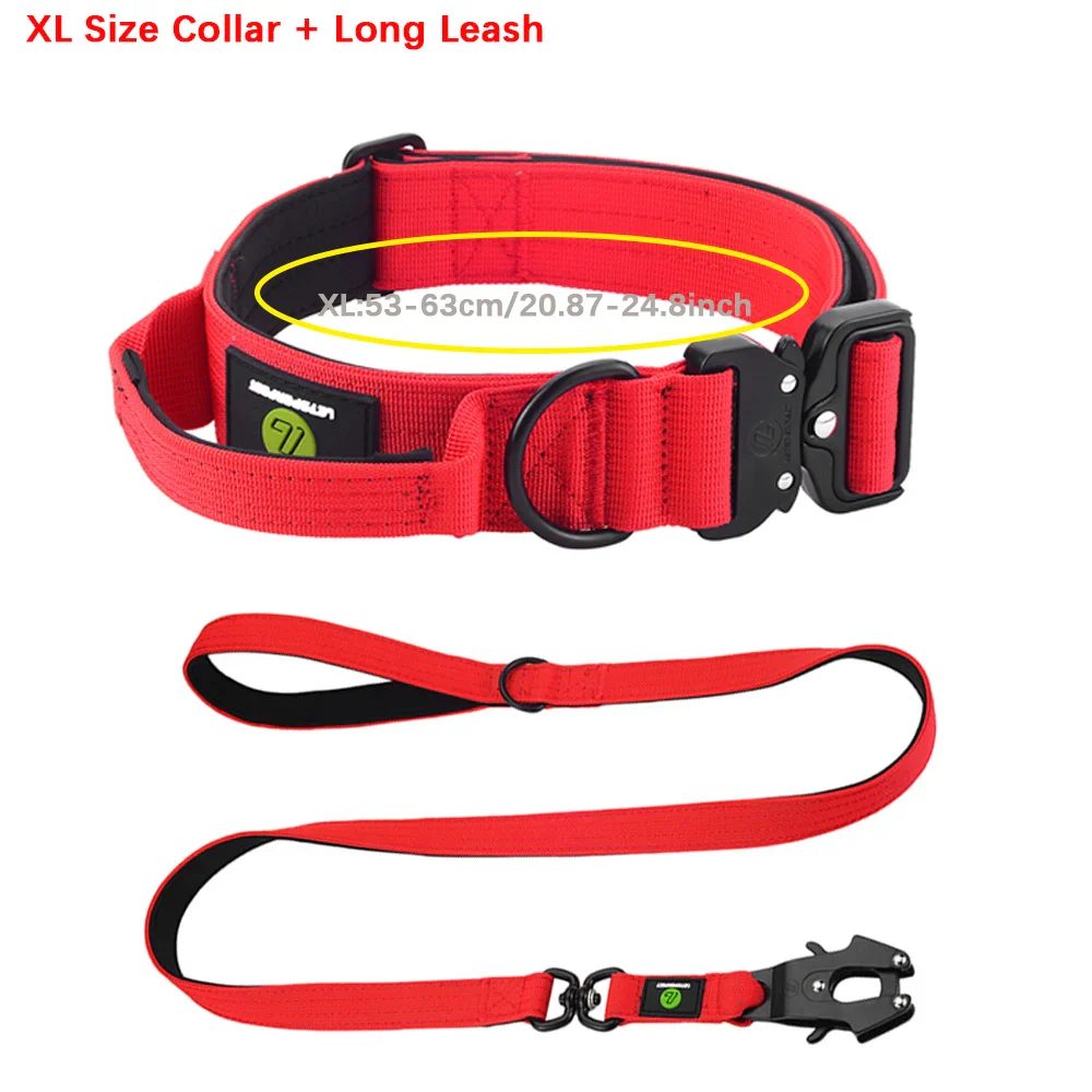 Quick Release Military Traffic Dog Leash with Heavy Duty Nylon Collar - Image 12