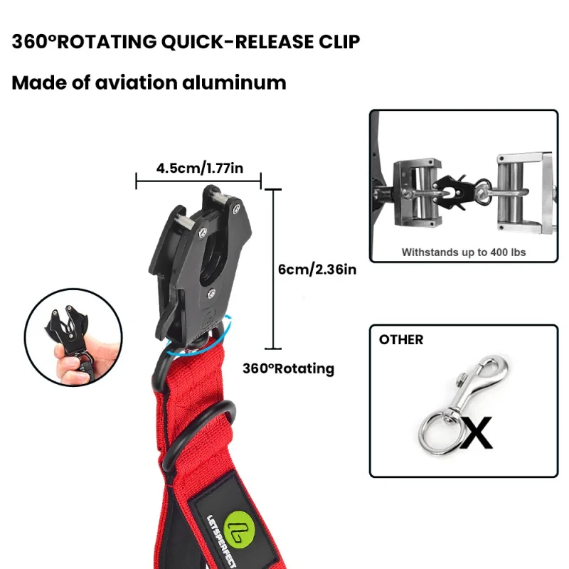 Quick Release Military Traffic Dog Leash with Heavy Duty Nylon Collar - Image 3
