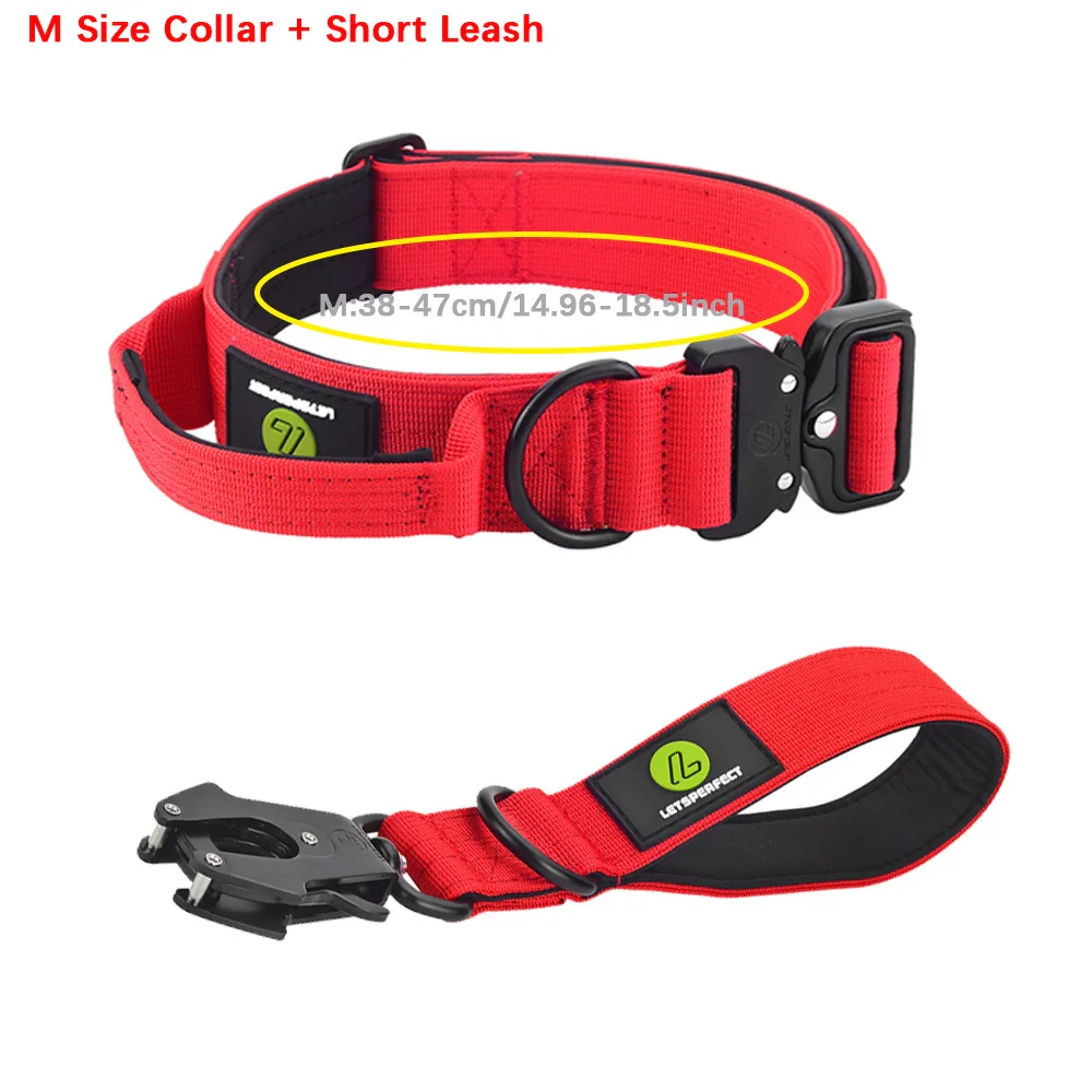 Quick Release Military Traffic Dog Leash with Heavy Duty Nylon Collar - Image 30