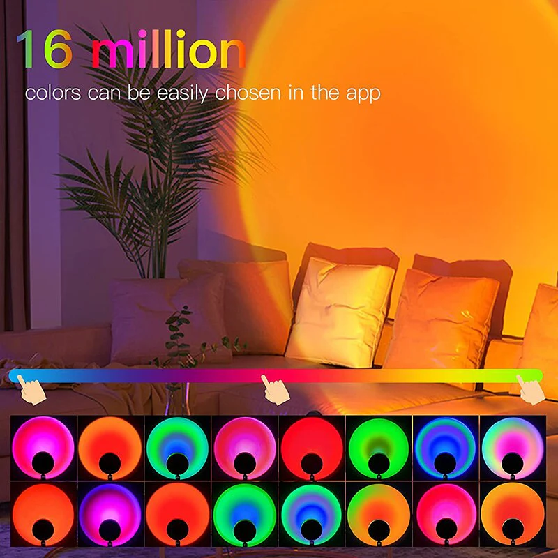 Rainbow Led Sunset Light Tuya APP Smart Control with Remote Controller - Image 4