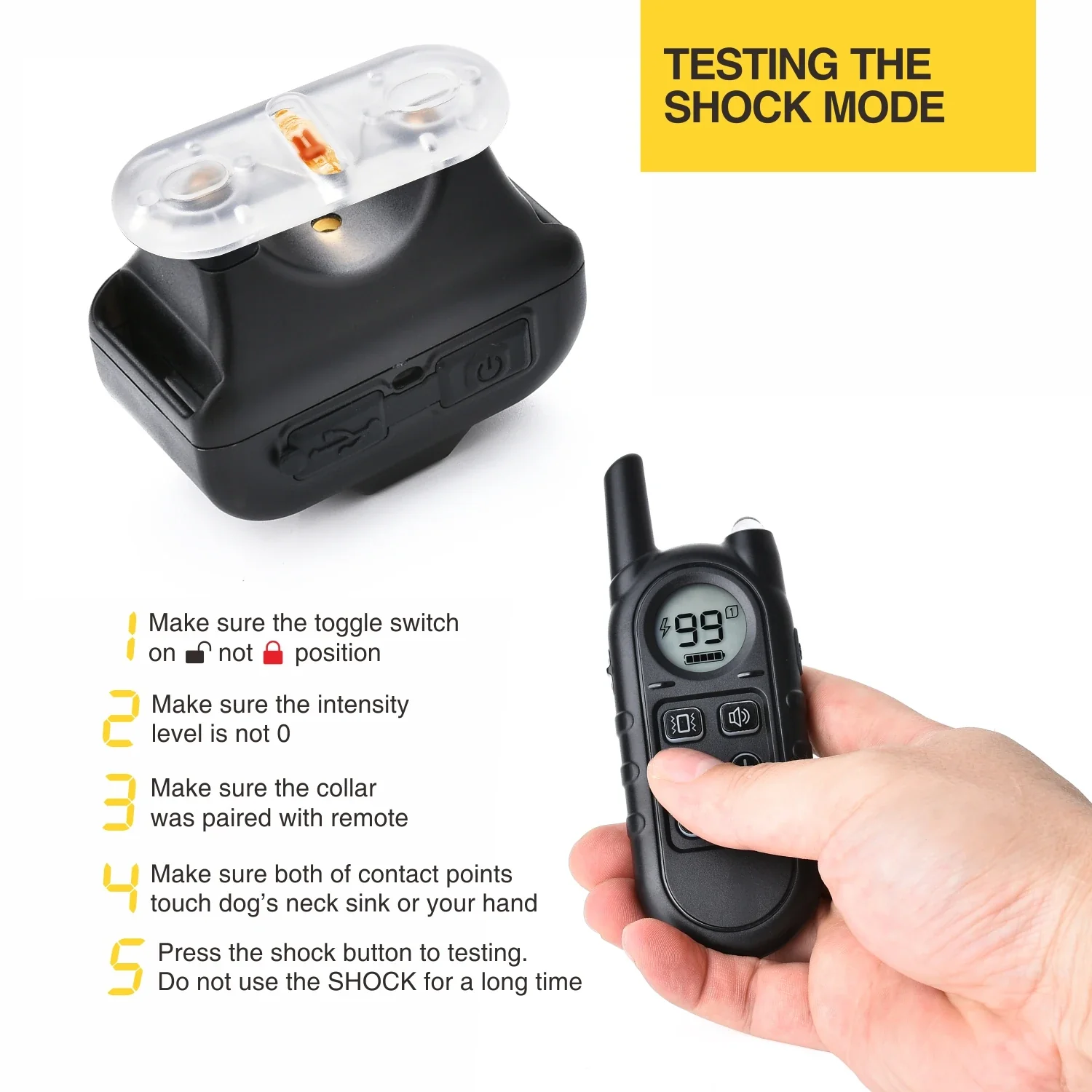 Rechargable Bark Training Dog Collar for Small Dogs (5-15lbs) - Image 5