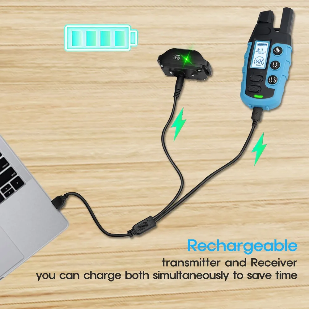 Rechargeable No-Shock and Waterproof Dog Training Collar with Beep and Vibration Modes - Image 3
