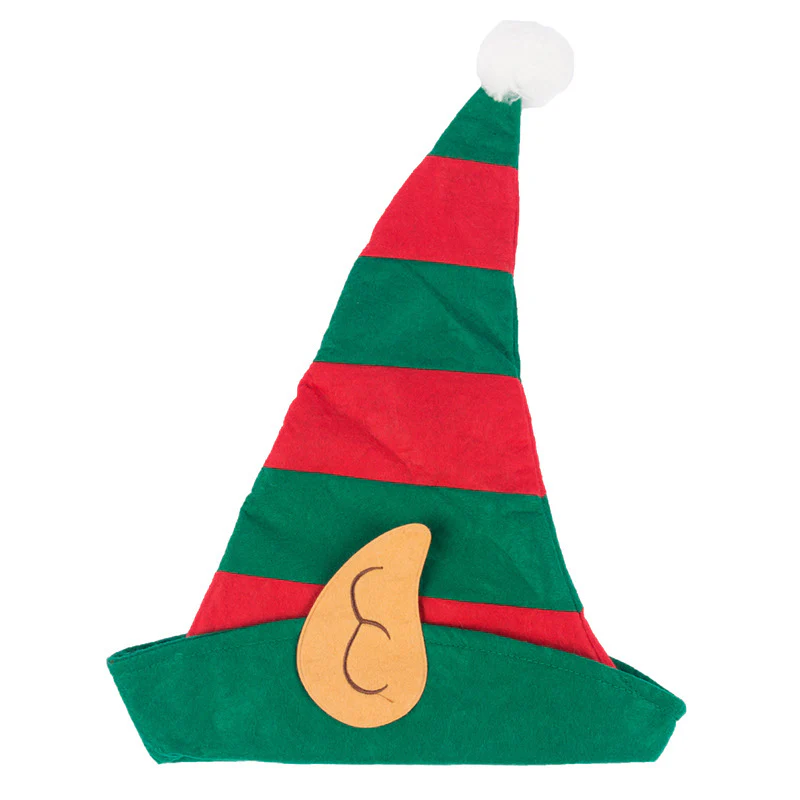 Red And Green Striped Hat Christmas Party Decoration - Image 4