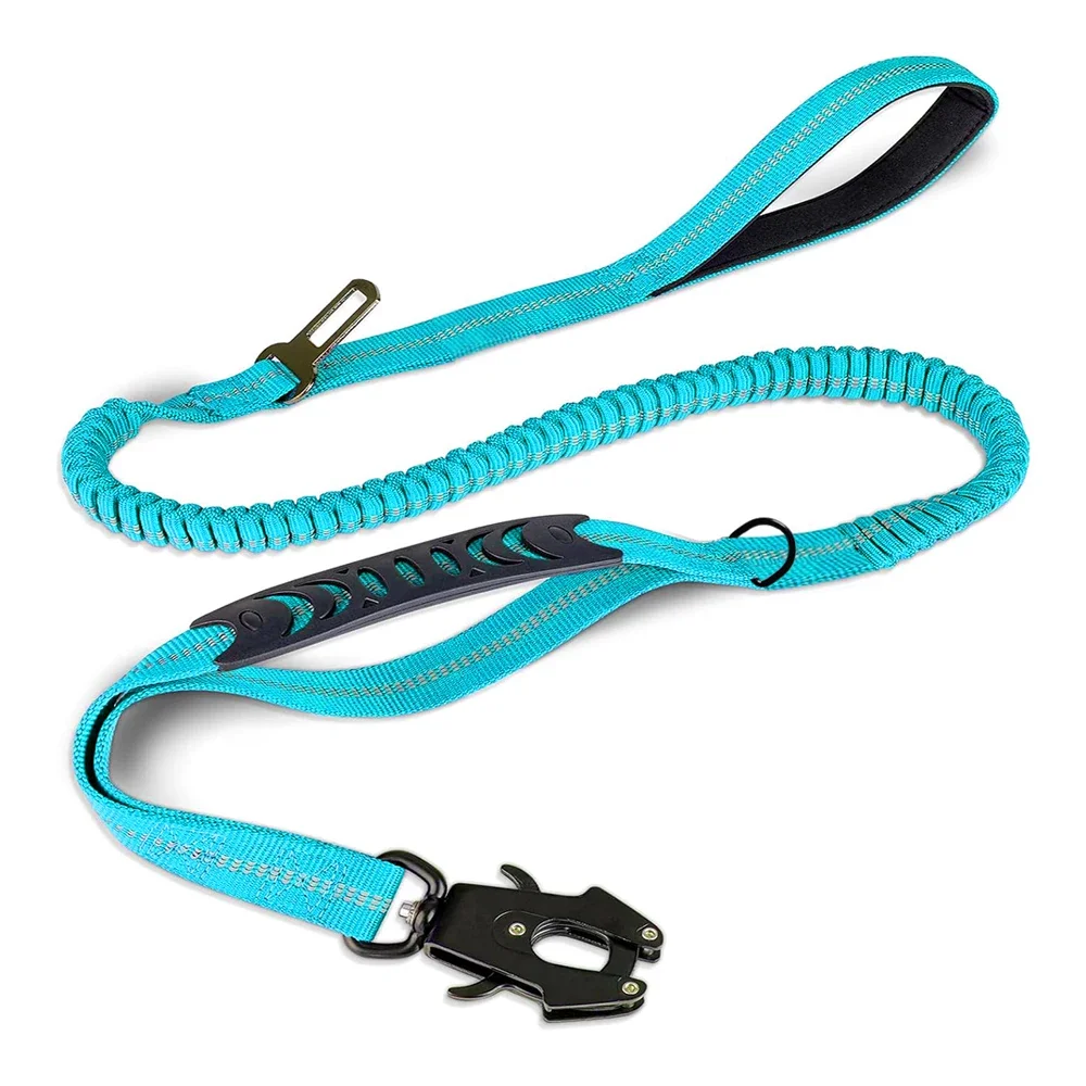 Reflective Shock Absorbing Pet Leash with Car Seatbelt for Large Dogs - Image 12