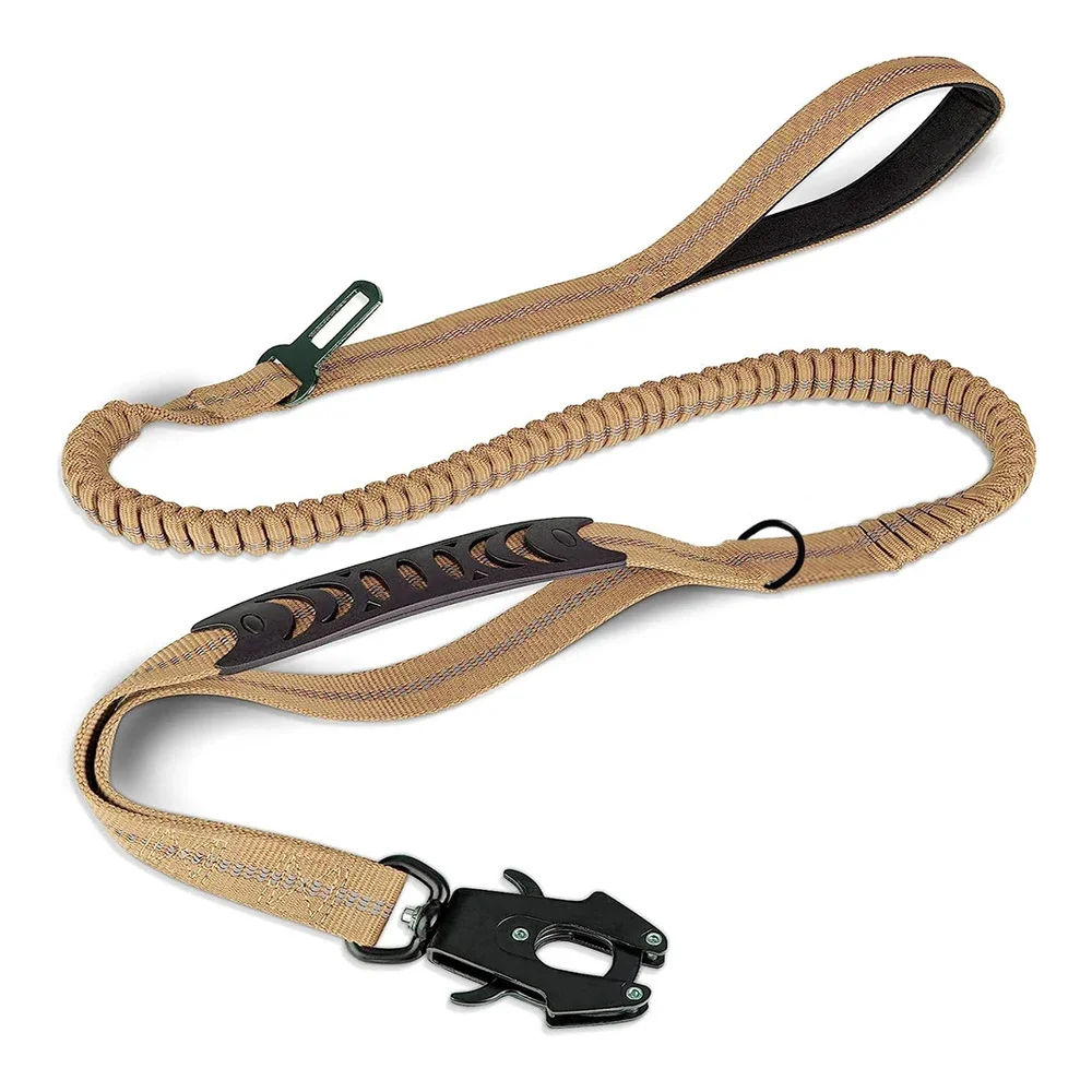 Reflective Shock Absorbing Pet Leash with Car Seatbelt for Large Dogs - Image 7