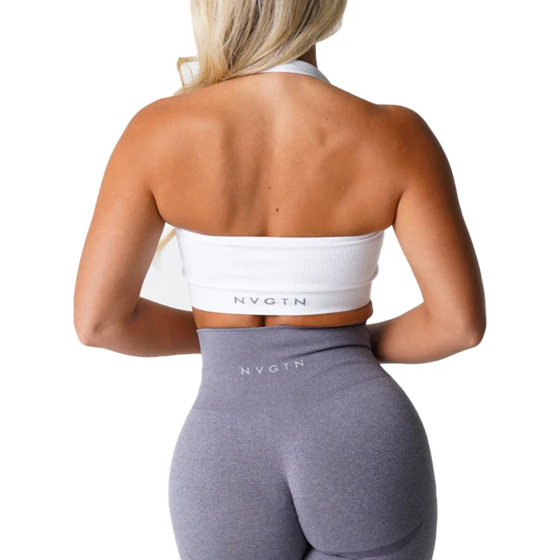 Ribbed Seamless Halter Bra - Image 11