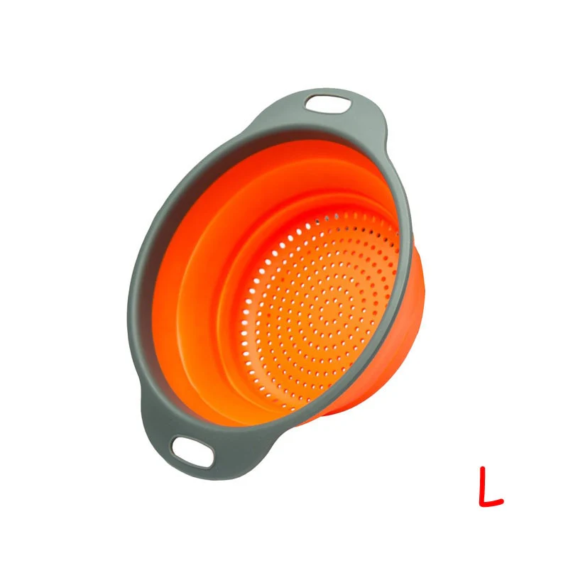 Round Collapsible Fruits Vegetables Strainer - Image 10